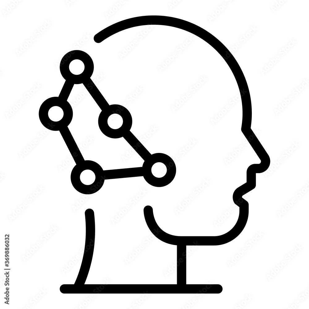 Poster neuro restructuring icon. outline neuro restructuring vector icon for web design isolated on white b