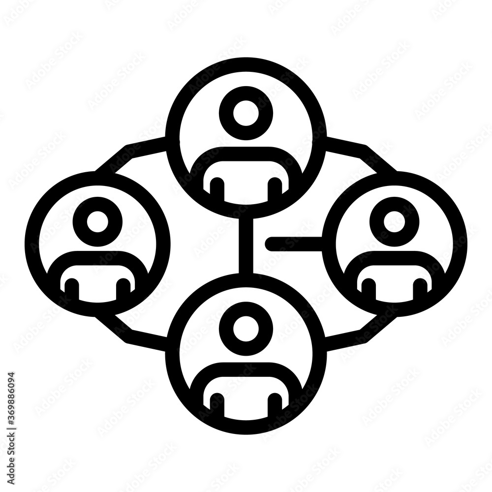 Poster restructuring company icon. outline restructuring company vector icon for web design isolated on whi