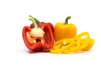 red and yellow peppers
