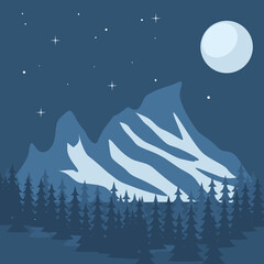 vector illustration of a winter landscape