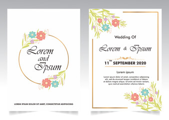 Floral wedding invitation 