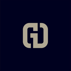 GD letter logo design with creative modern typography and abstract monogram logo