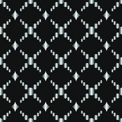 Seamless pattern. Simple minimal texture. Regularly repeating geometric tiles with rhombuses, circles.