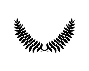 Doodle wreaths icon isolated on white. Branch with leaf. Frame, border for design. Vector stock illustration. EPS 10 © Iryna