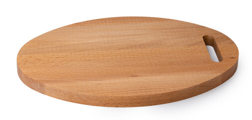 New wooden cutting board isolated on white