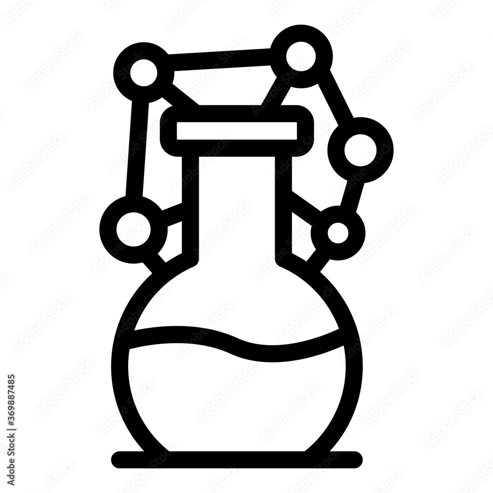 Poster flask hormones icon. outline flask hormones vector icon for web design isolated on white background