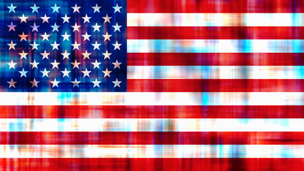 Obraz premium Illustration image of American (USA) flag - 3D rendering