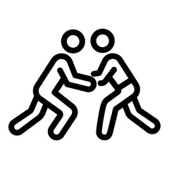 Greco-roman wrestling procedure icon. Outline greco-roman wrestling procedure vector icon for web design isolated on white background