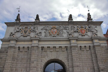 Gdańsk (Polska) - renesansowa brama miejsca zwana Bramą Wyżynną, wybudowana w 1575 roku.