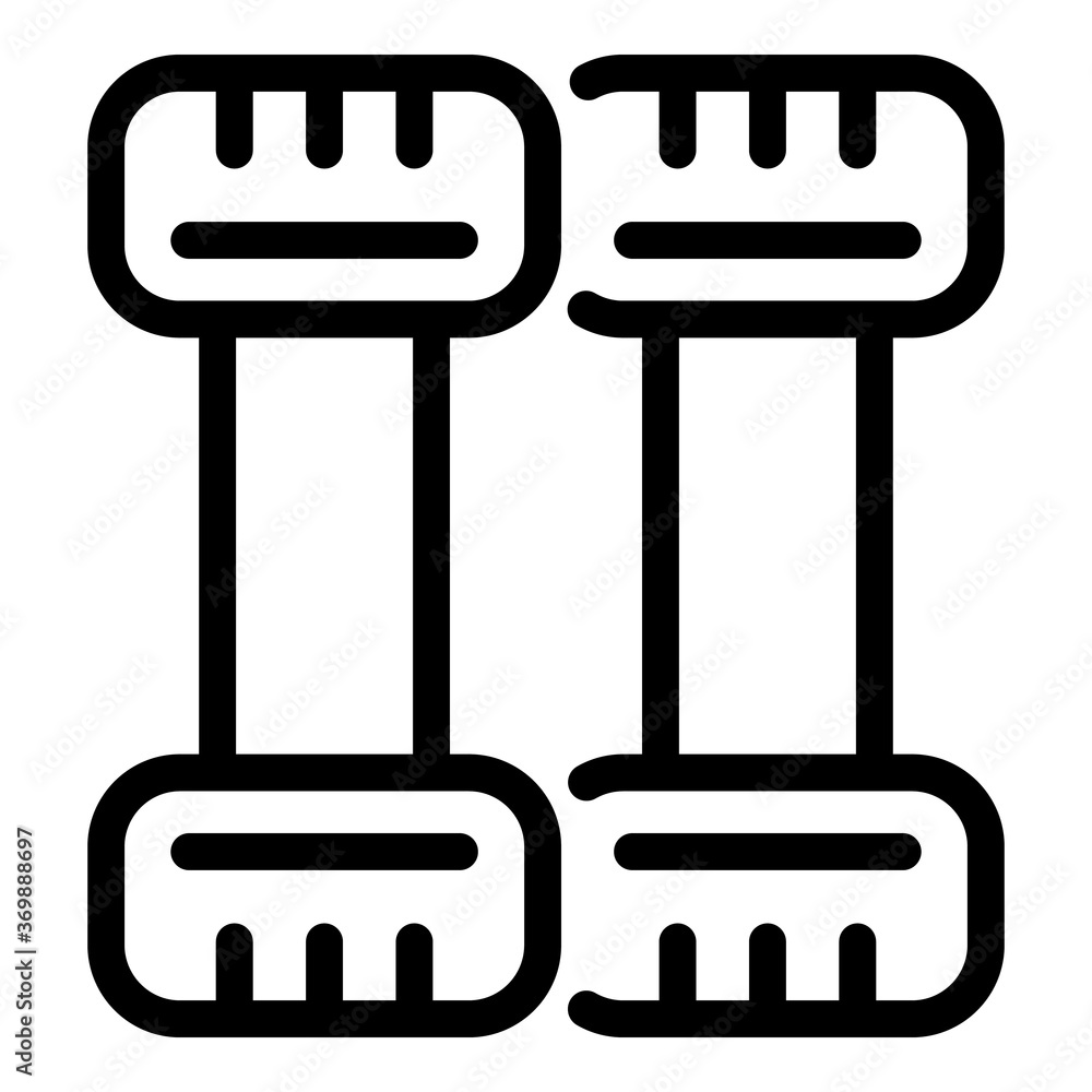 Aufkleber dumbbells icon. outline dumbbells vector icon for web design isolated on white background