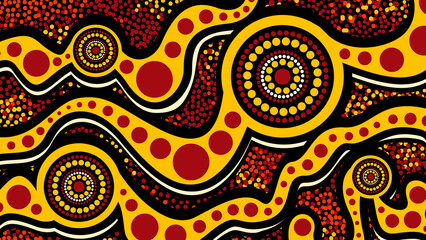 Aboriginal dot art vector background