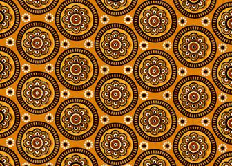 Aboriginal dot art seamless pattern background