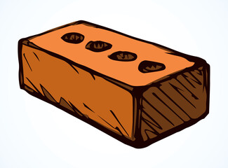 Brick. Vector drawing icon sign
