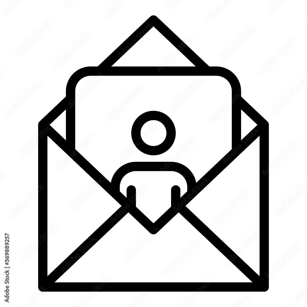 Poster man attestation icon. outline man attestation vector icon for web design isolated on white backgroun