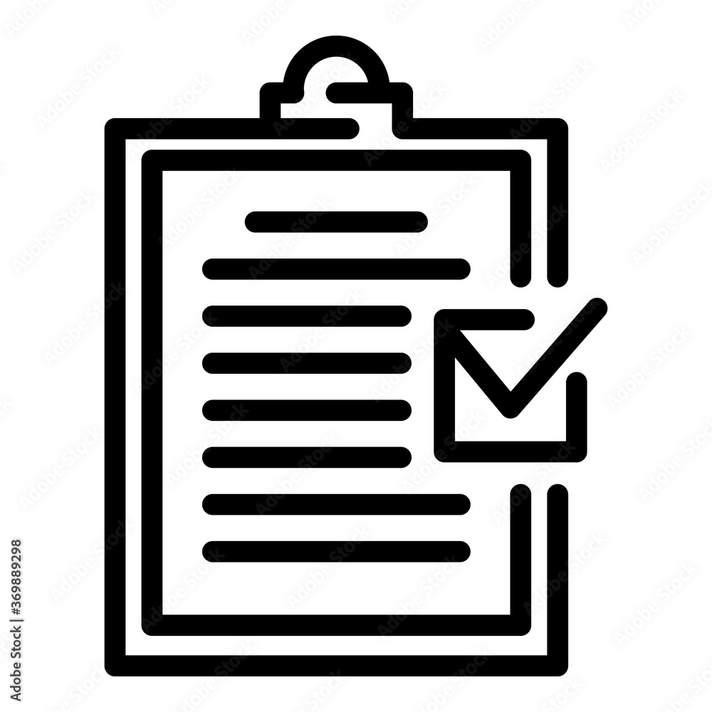 Poster verification act icon. outline verification act vector icon for web design isolated on white backgro
