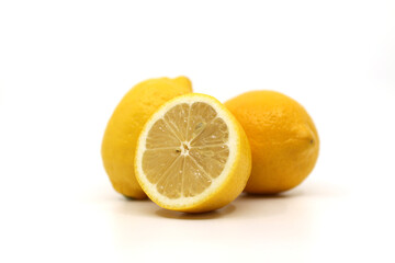 Naklejka na ściany i meble lemon isolated on white