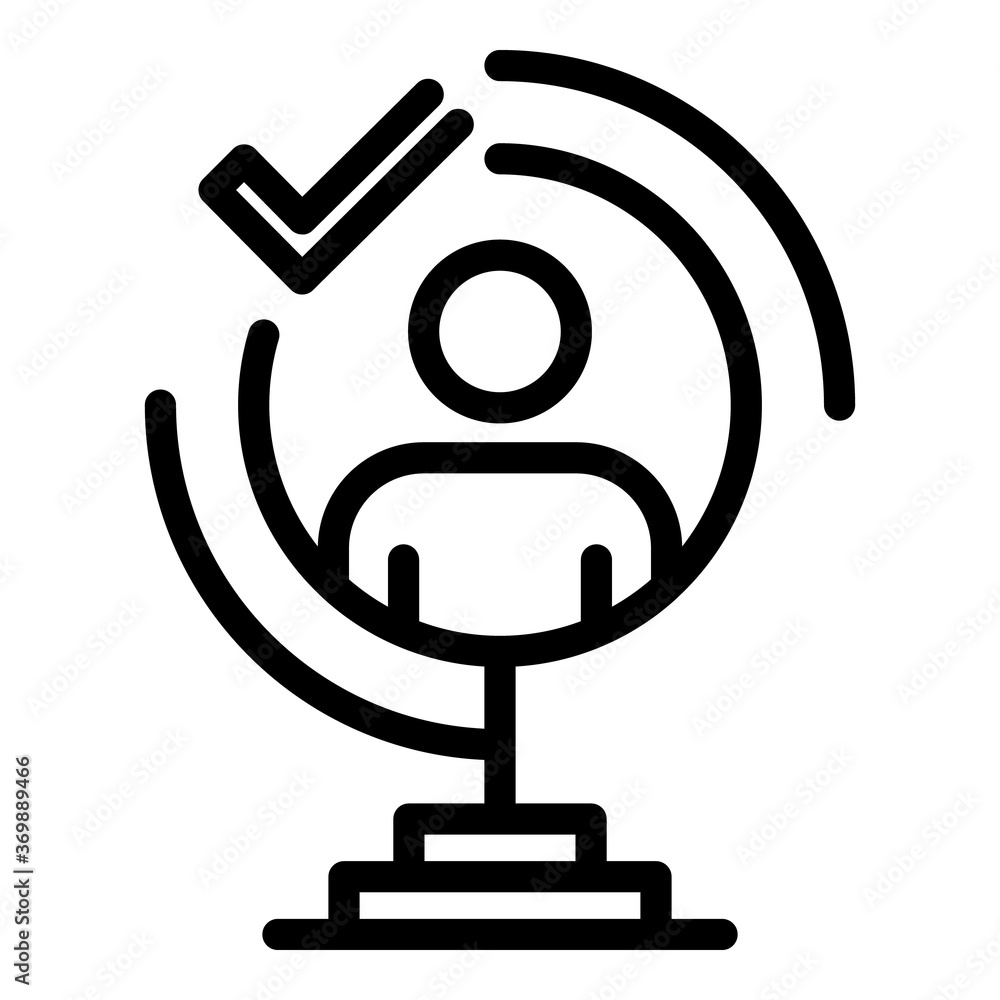 Poster quality service icon. outline quality service vector icon for web design isolated on white backgroun