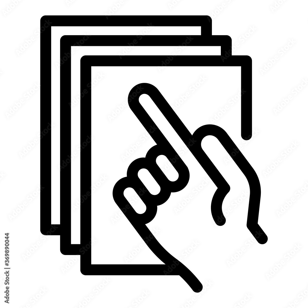 Poster documents icon. outline documents vector icon for web design isolated on white background