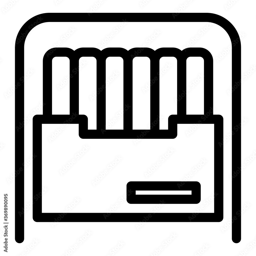 Poster archive box icon. outline archive box vector icon for web design isolated on white background