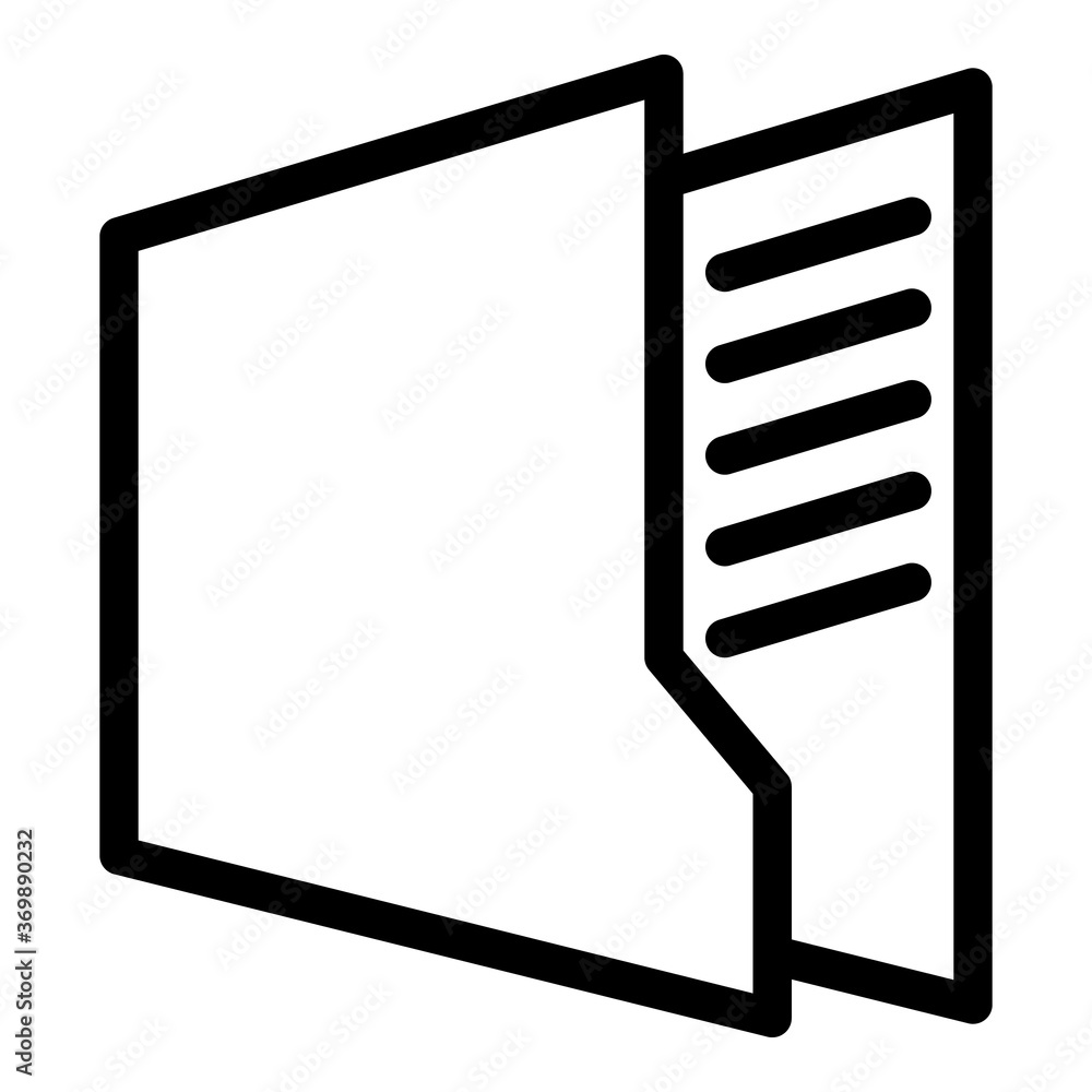 Poster file folder icon. outline file folder vector icon for web design isolated on white background