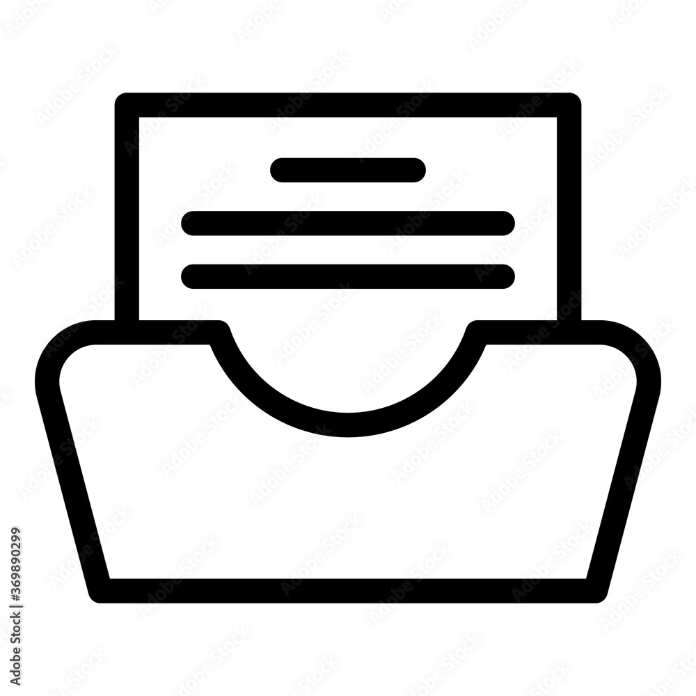 Poster office material icon. outline office material vector icon for web design isolated on white backgroun