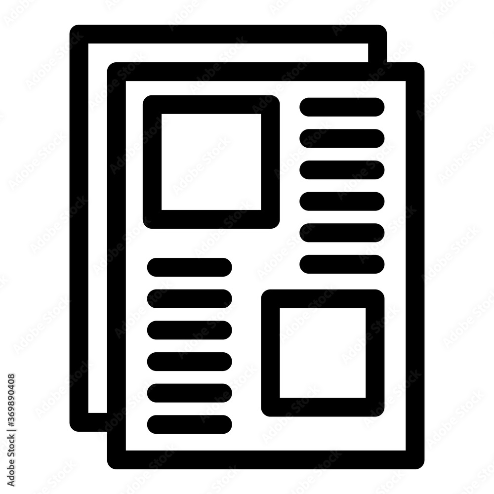 Poster text documents icon. outline text documents vector icon for web design isolated on white background