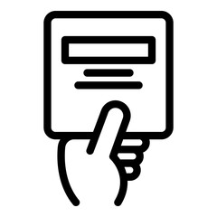 Storage card icon. Outline storage card vector icon for web design isolated on white background