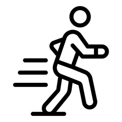 Running habit icon. Outline running habit vector icon for web design isolated on white background