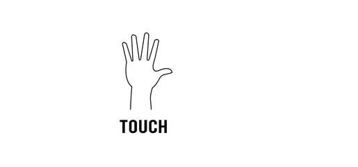 hand human sense line style icon   illustration design