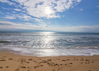 beach in the morning