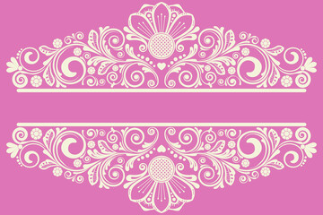 abstract floral ornament with decorative flowers for design