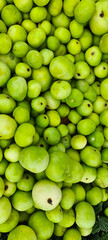 Selective focus on round gourds used to make dishes 