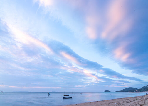 sunset over the sea