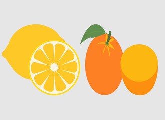 orange and lemon