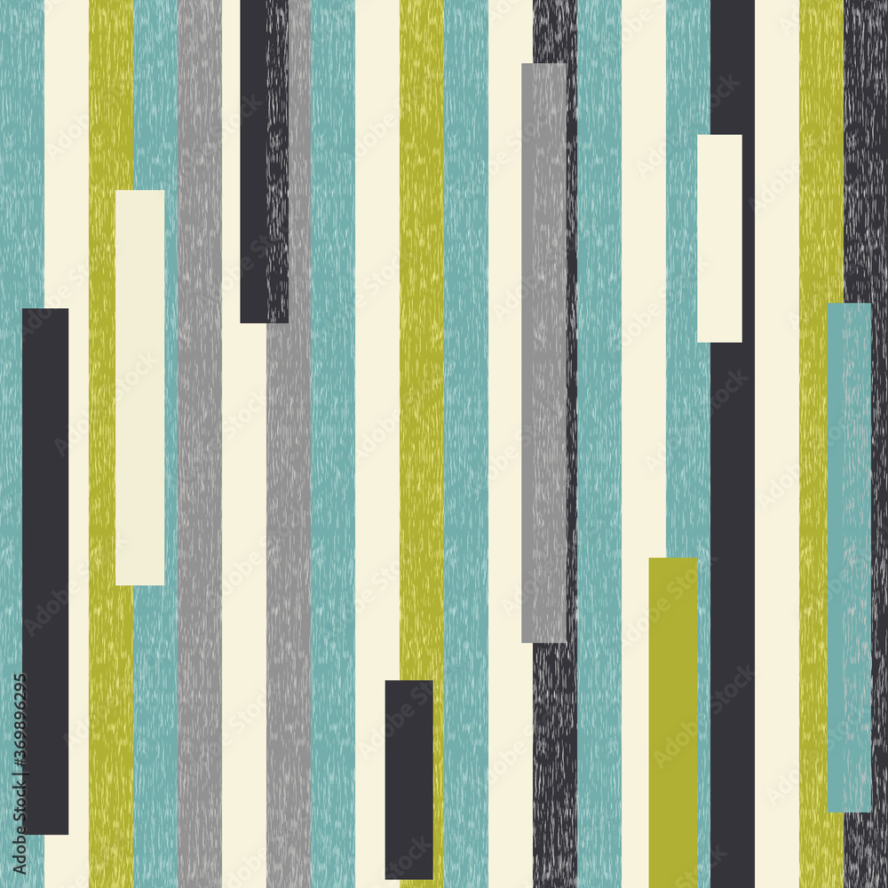 Poster abstract seamless striped geometric pattern on texture background in retro colors. vector shabby str