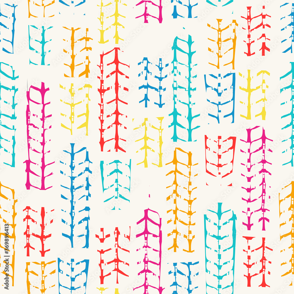 Poster Abstract vector creative seamless pattern with brush strokes. Colorful background for printing brochure, poster, card, print, textile, magazines, sport wear. Modern trendy design. Shabby chic