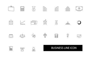 Business icons set. Line icon.