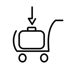 illustration vector graphic of shooping cart or trolley icon