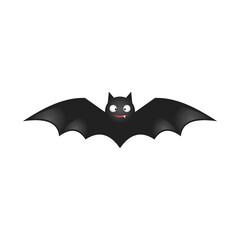 Isolated cartoon bat on a white background.