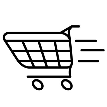illustration vector graphic of shooping cart or trolley icon