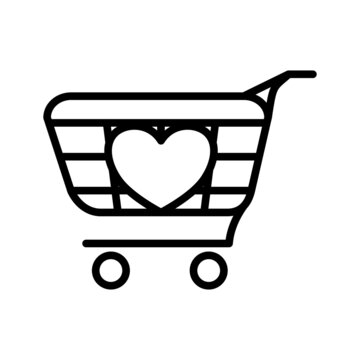 illustration vector graphic of shooping cart or trolley icon