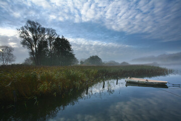 View on a  beautiful lake in denmark scandinavia