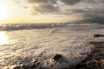 Obraz premium Black Sea in Abkhazia in August and September