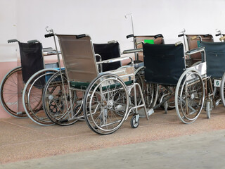 Fototapeta na wymiar wheelchair in the hospital