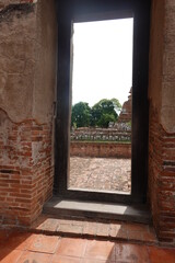 door to the sky, with the Background of Ruined Stupa
