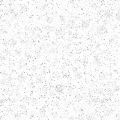 Hand Drawn grey Snowflakes Christmas Seamless Patt