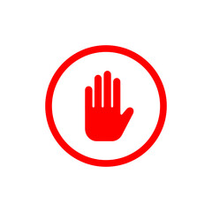 stop sign red color vector eps