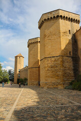 Fototapeta na wymiar The Royal gate of the Poblet monastery (cat. Reial Monestir de Santa Maria de Poblet).