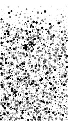 Scattered dense balck dots. Dark points dispersion