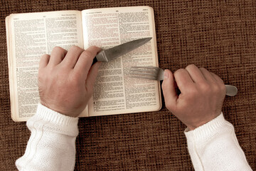 open bible spiritual food and drink. understanding Bible study as spiritual food for the soul